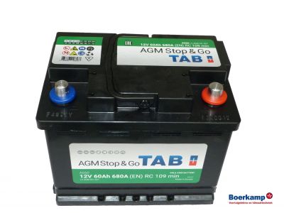 TAB STOP&GO L2AGM 12V  60 Ah/20h 680CCA